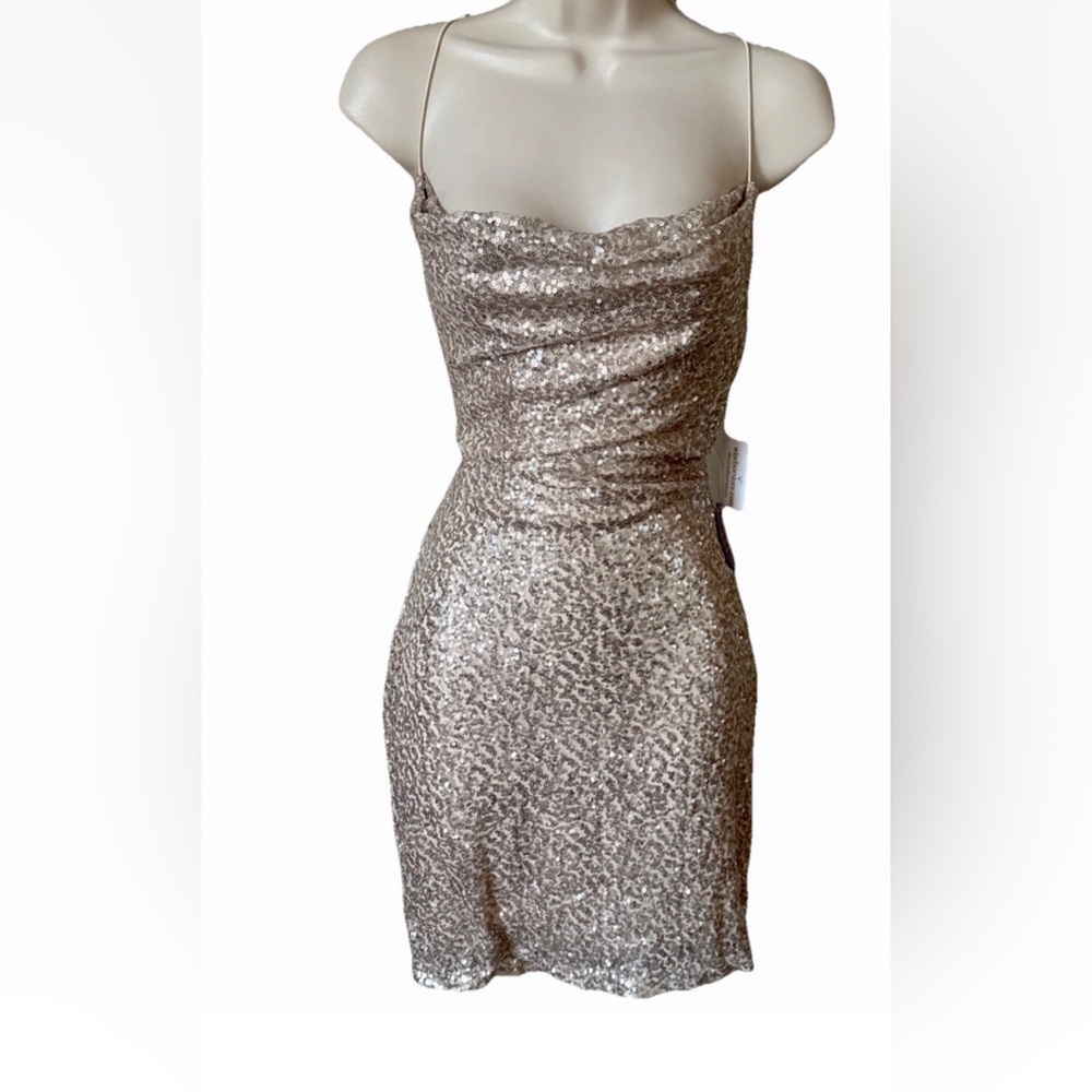 Windsor Strapless Silver Sequin Dress